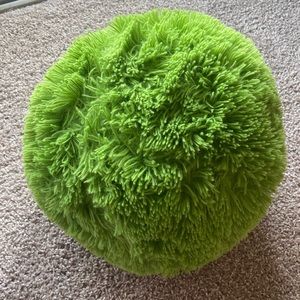 Green Spherical Throw Pillow
